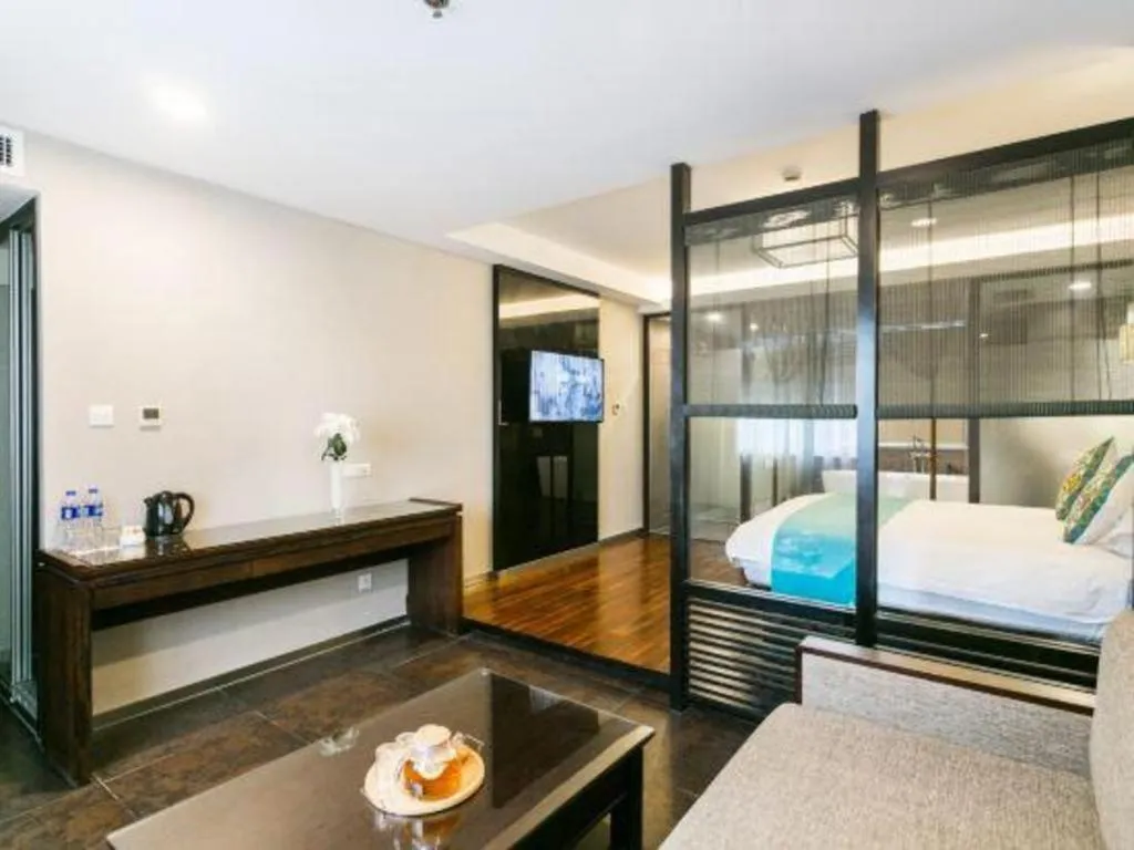 Bed in SSAW Boutique Hotel Shaoxing Ancient Town