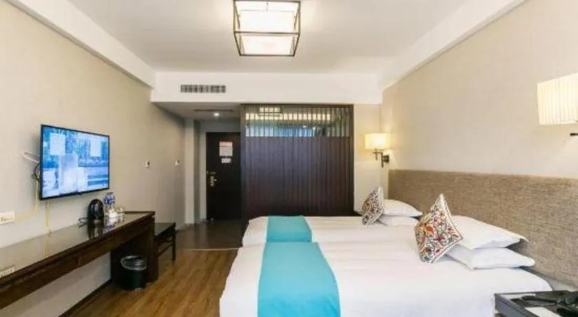 Bed in SSAW Boutique Hotel Shaoxing Ancient Town