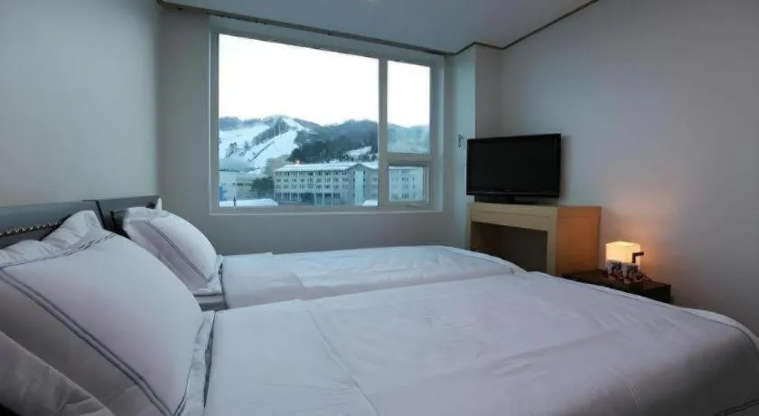 Bed in Pyeongchang the white view