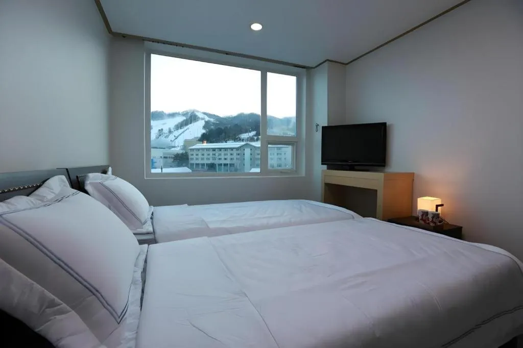 Bed in Pyeongchang the white view