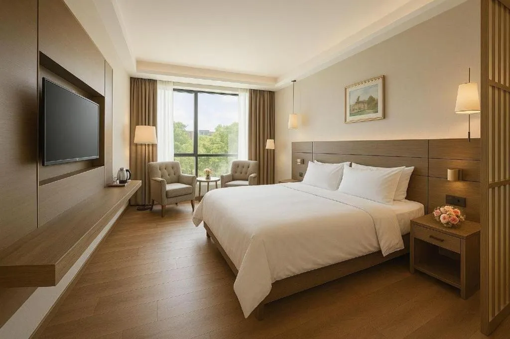 Bed in Hanyong Hotel Shenzhen International Exhibition Center