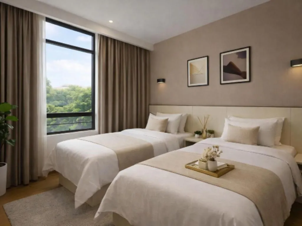 Bed in Hanyong Hotel Shenzhen International Exhibition Center