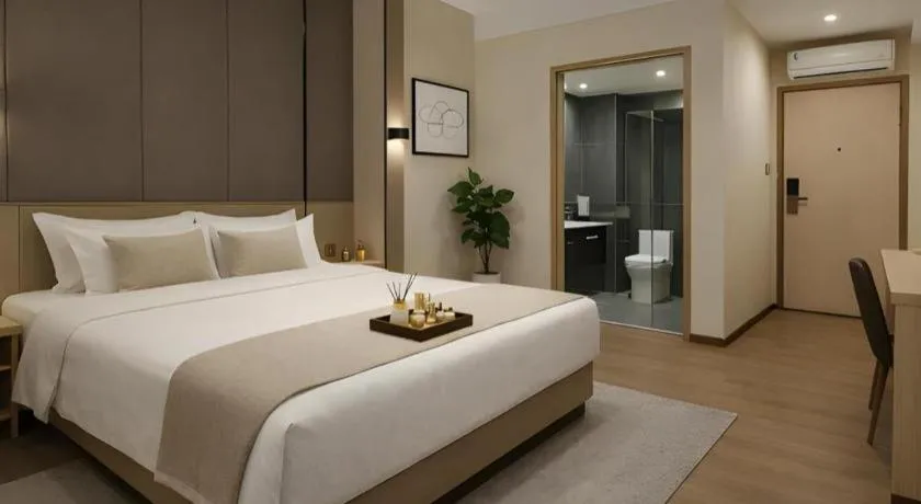 Bed in Hanyong Hotel Shenzhen International Exhibition Center