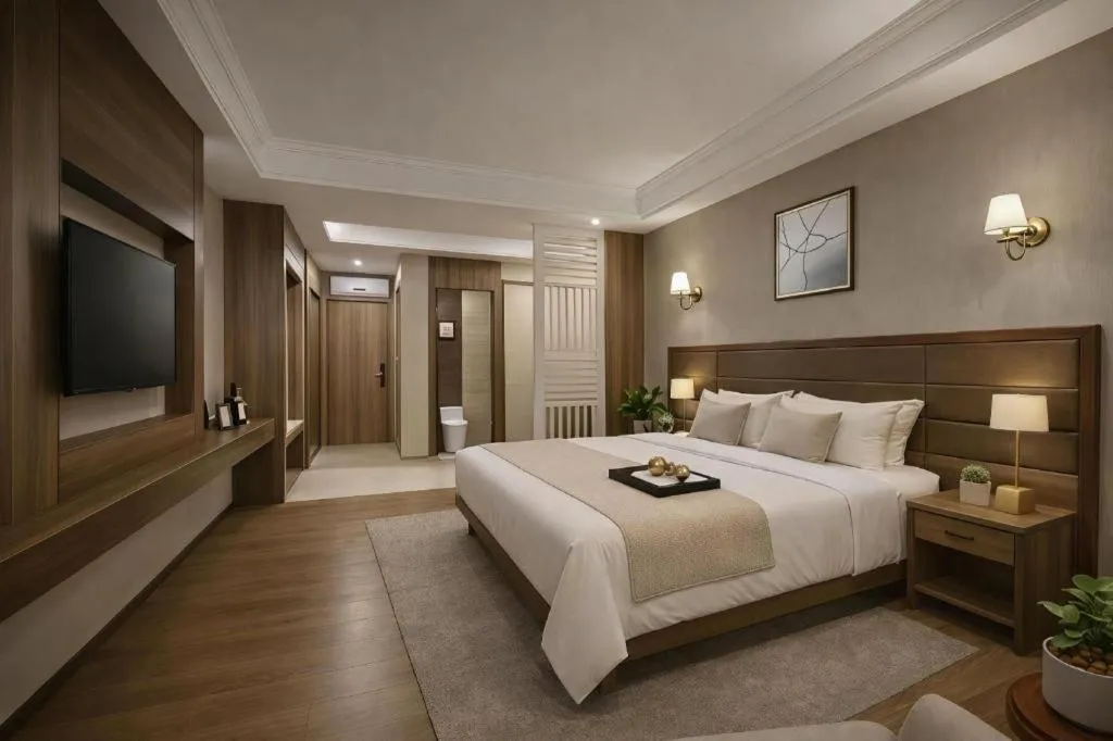 Bed in Hanyong Hotel Shenzhen International Exhibition Center