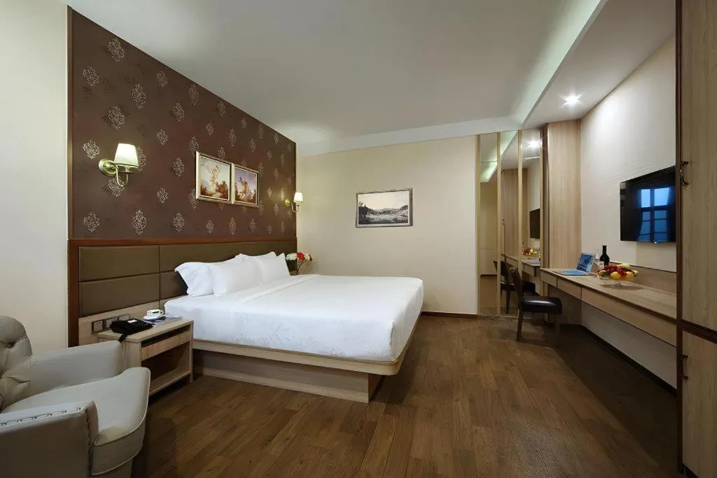 Bed in Hanyong Hotel Shenzhen International Exhibition Center