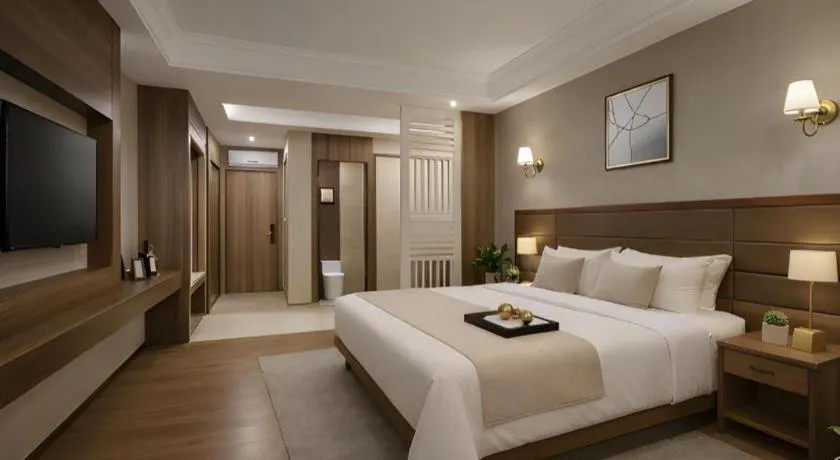 Bed in Hanyong Hotel Shenzhen International Exhibition Center