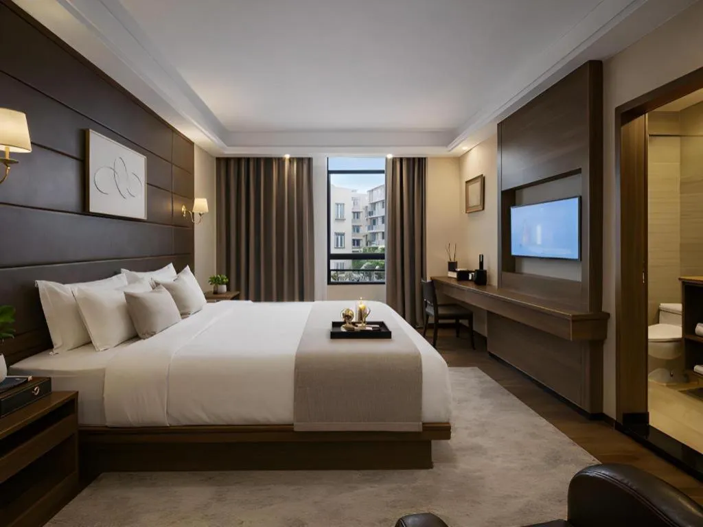 Bed in Hanyong Hotel Shenzhen International Exhibition Center