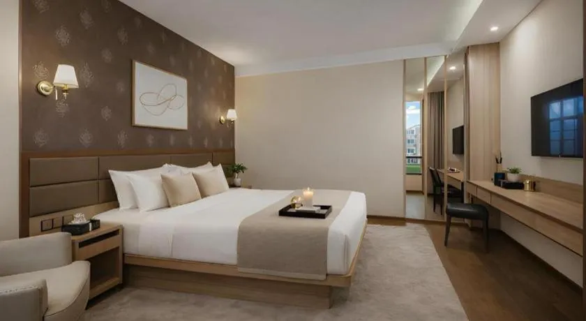 Bed in Hanyong Hotel Shenzhen International Exhibition Center