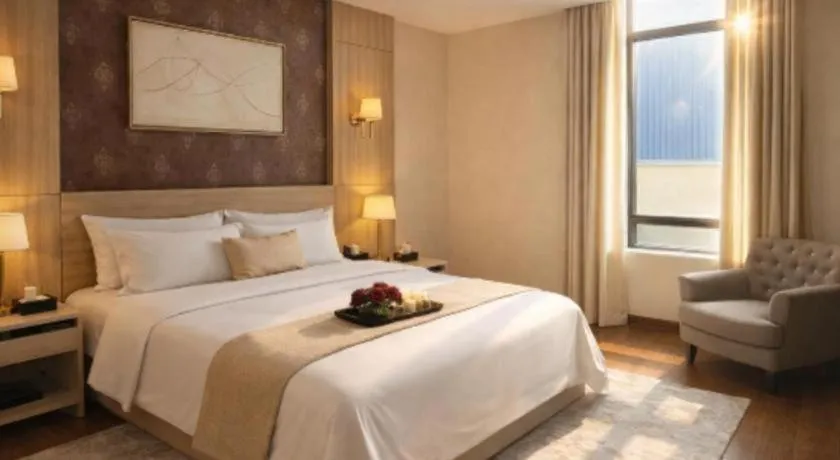 Bed in Hanyong Hotel Shenzhen International Exhibition Center