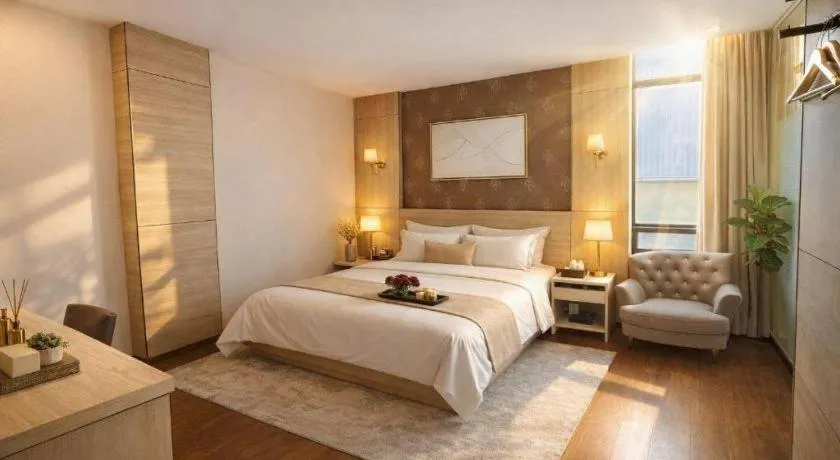 Bed in Hanyong Hotel Shenzhen International Exhibition Center