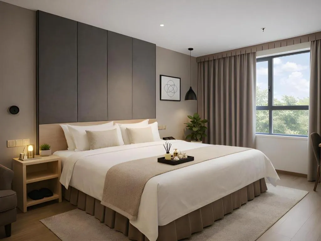 Bed in Hanyong Hotel Shenzhen International Exhibition Center