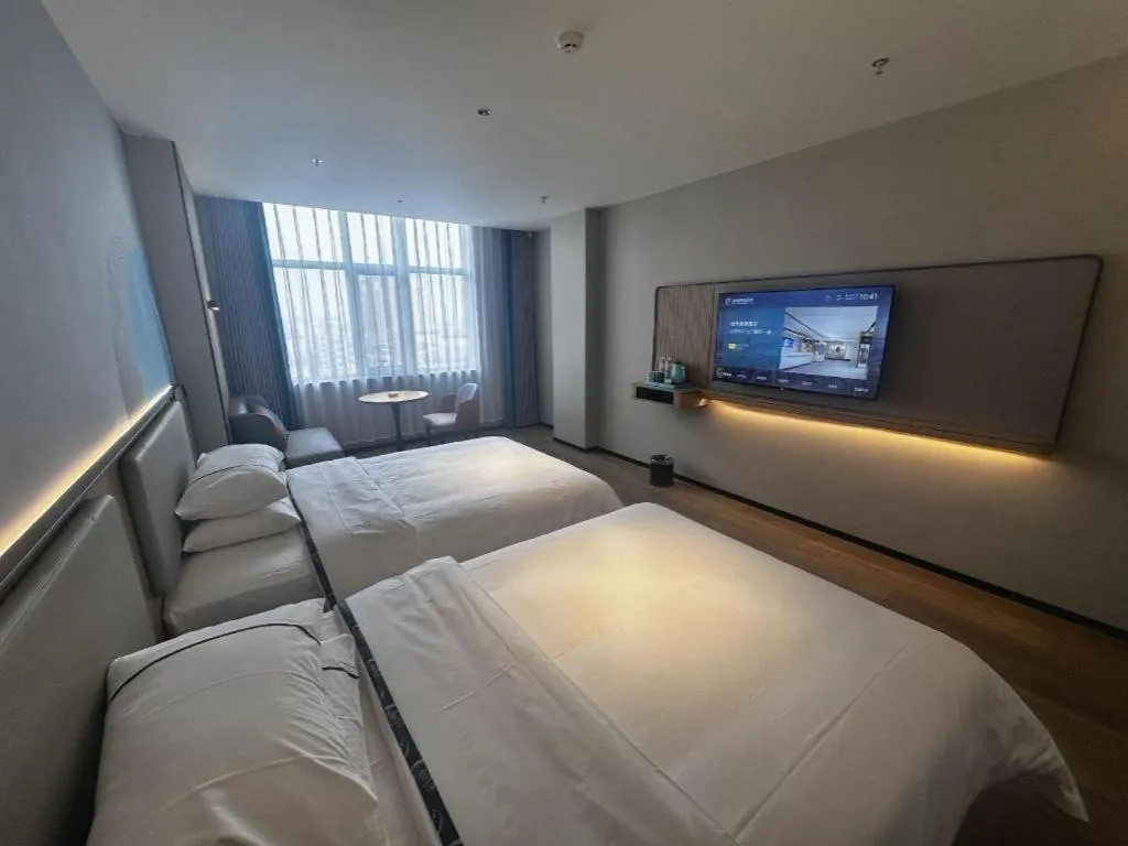 Bed in City Comfort Inn Hengyang Dayang Department Lianhu Plaza