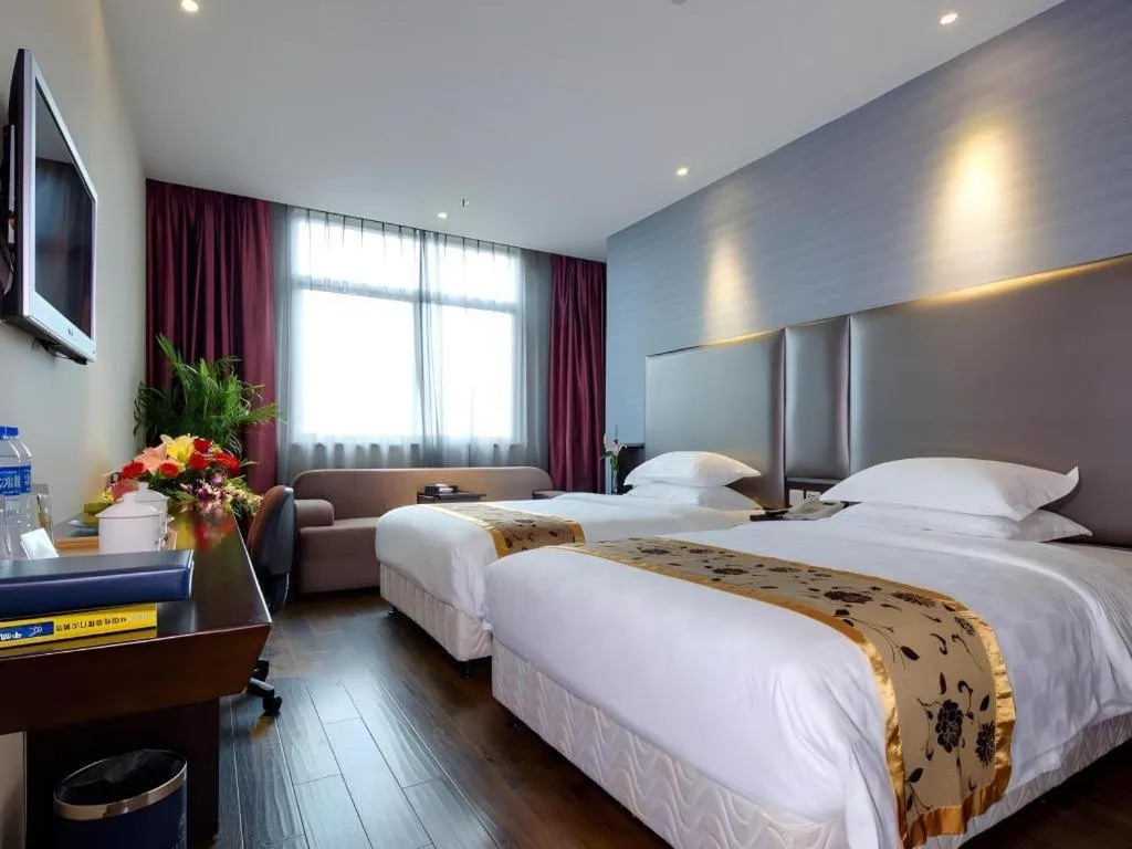 Bed in Xiamen Blue Peninsula Hotel