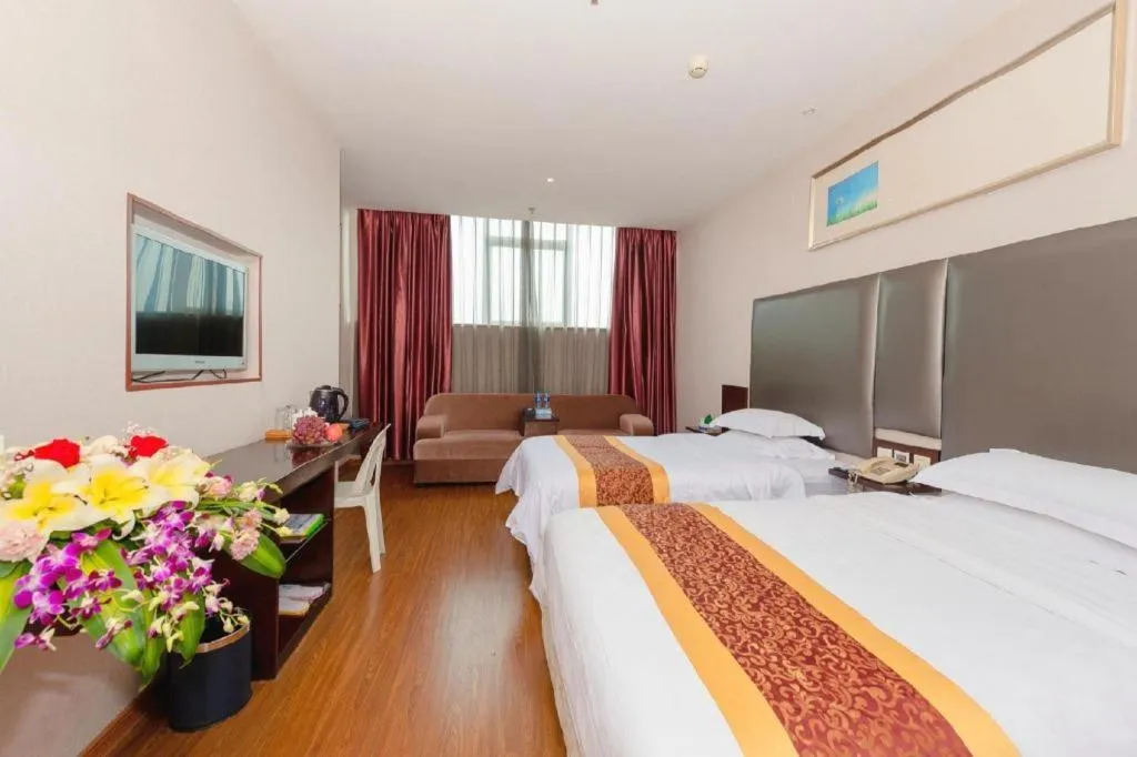 Bed in Xiamen Blue Peninsula Hotel