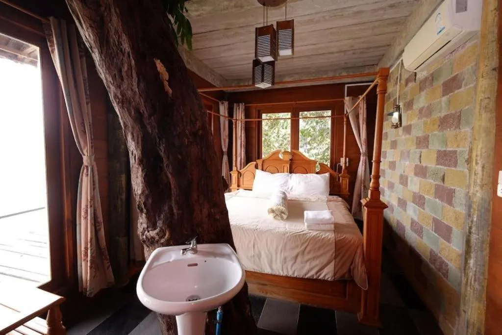 Bed in P&P Coffee & Resort Maesariang