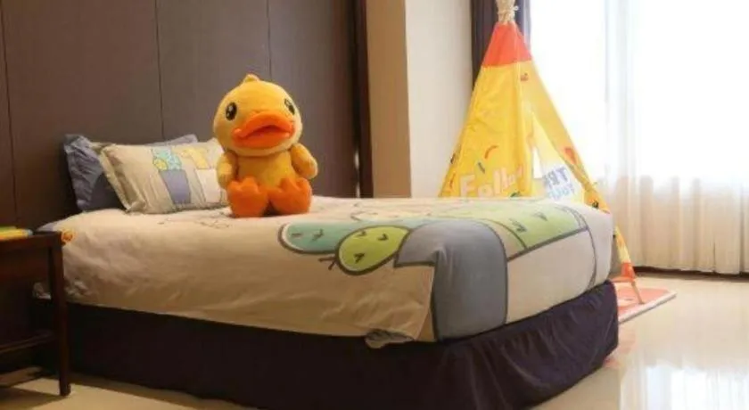 Bed in Sky World Hotel Qingdao