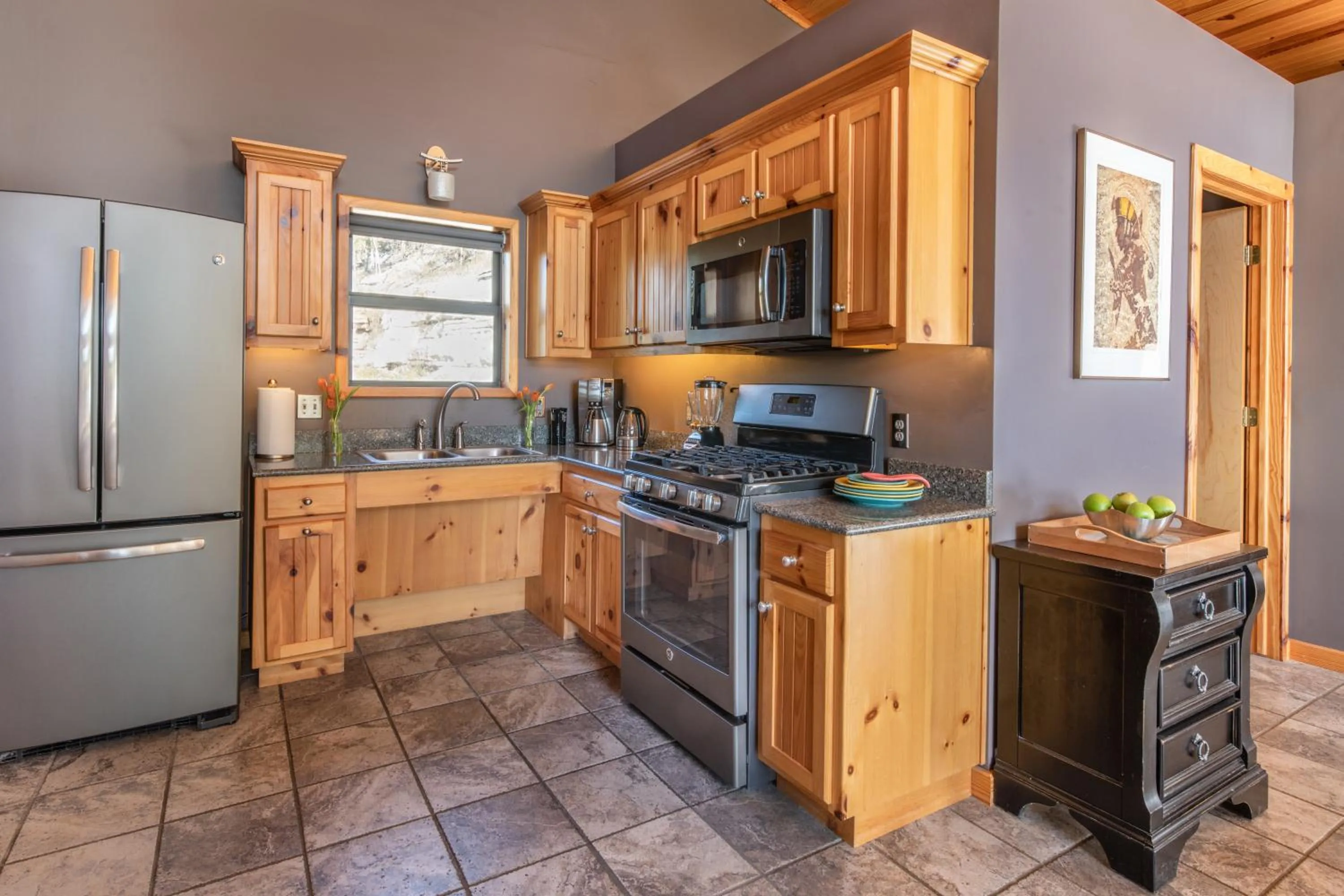 Kitchen or kitchenette in Beaver Lakefront Cabins - Couples Only Getaways
