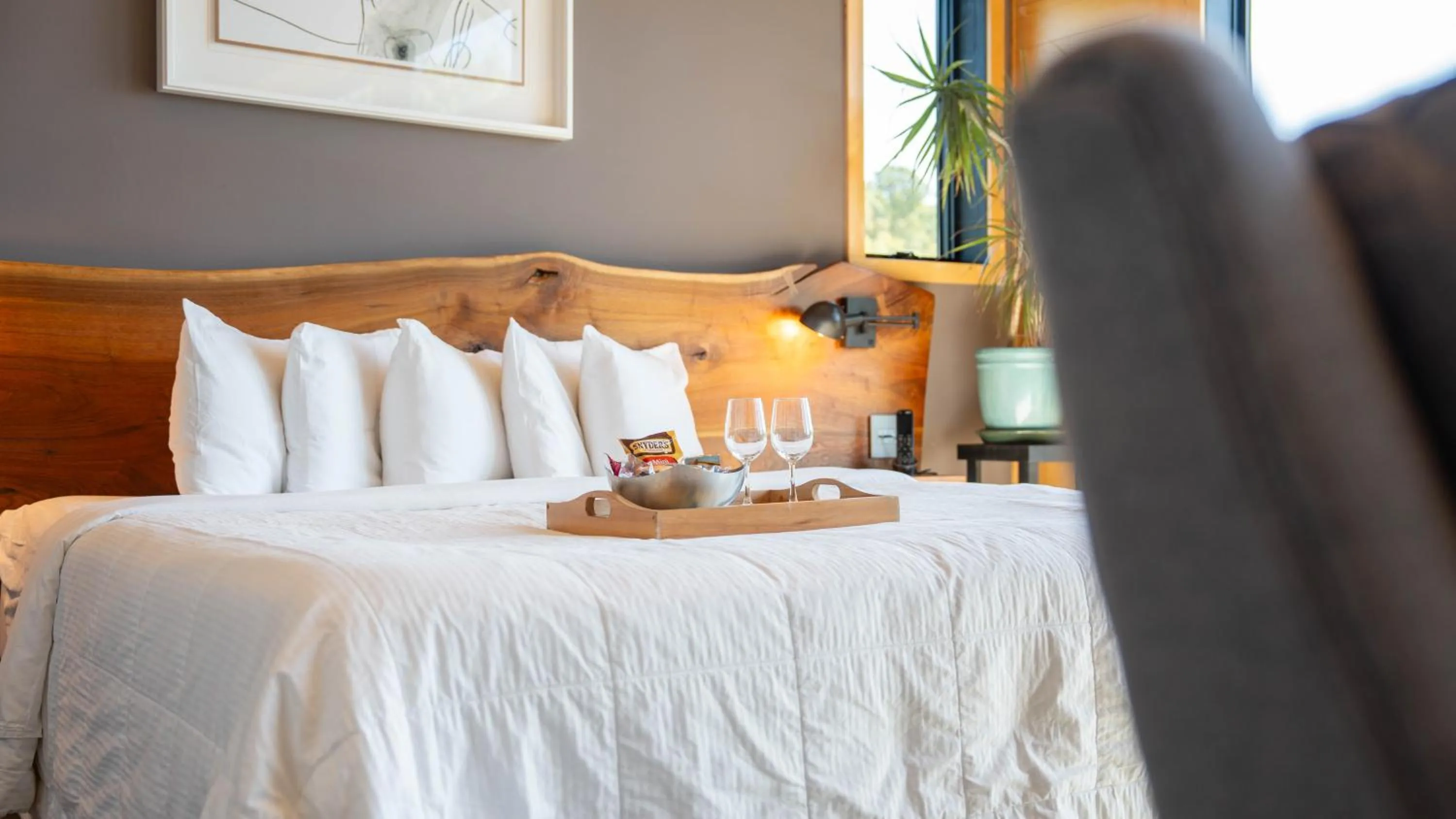 Bed in Beaver Lakefront Cabins - Couples Only Getaways