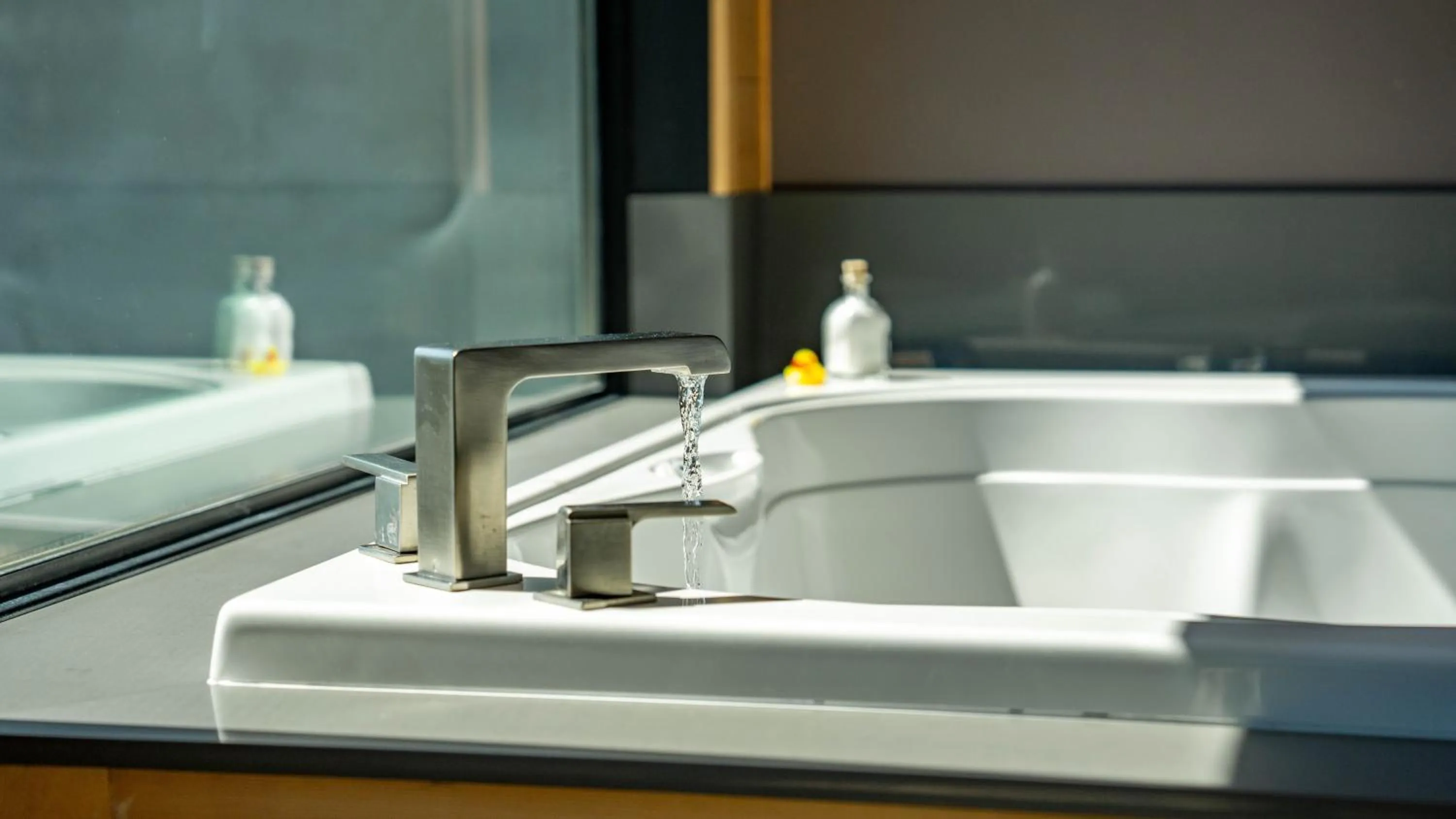 Bathroom in Beaver Lakefront Cabins - Couples Only Getaways