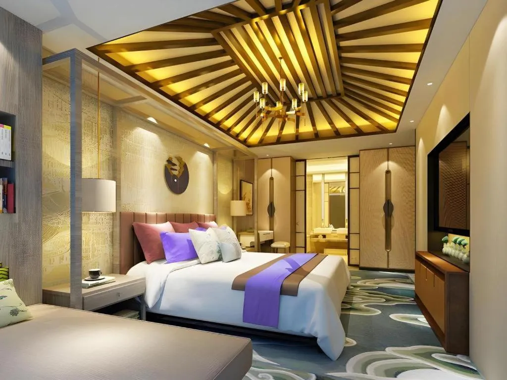 Bed in Yuan Culture Hotel Shenzhen World Shajing