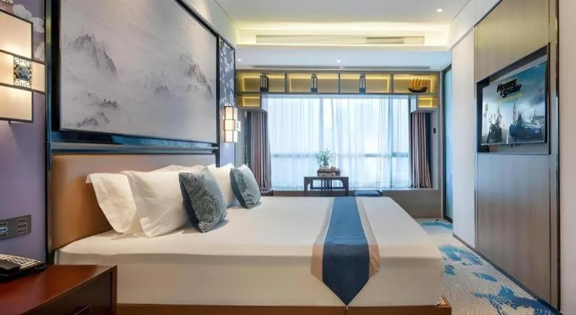 Bed in Yuan Culture Hotel Shenzhen World Shajing