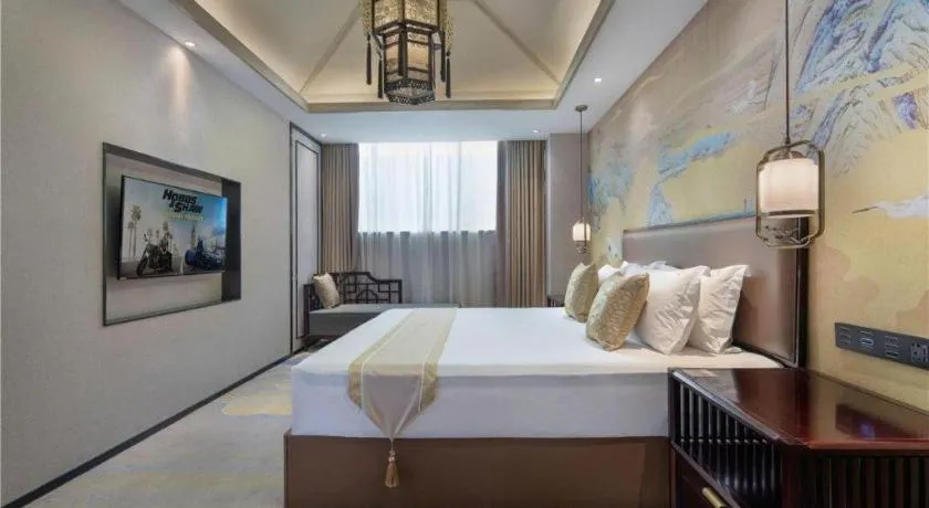 Bed in Yuan Culture Hotel Shenzhen World Shajing