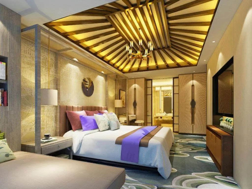 Bed in Yuan Culture Hotel Shenzhen World Shajing