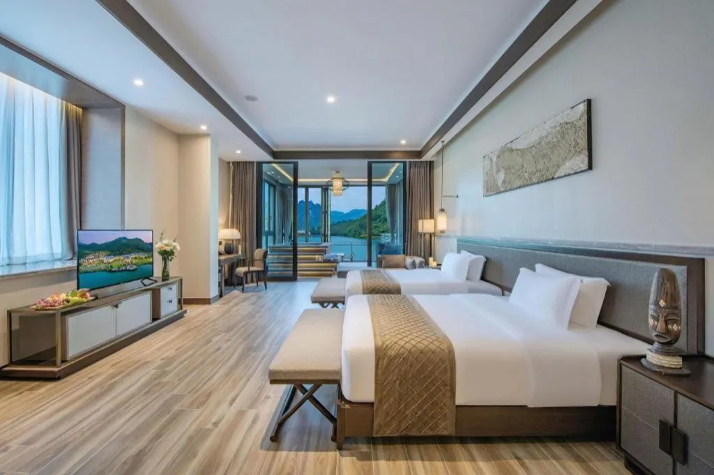 Bed in LN Dongfang Hot Spring Resort