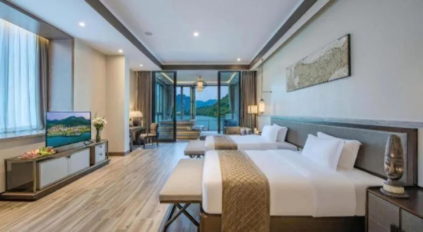 Bed in LN Dongfang Hot Spring Resort