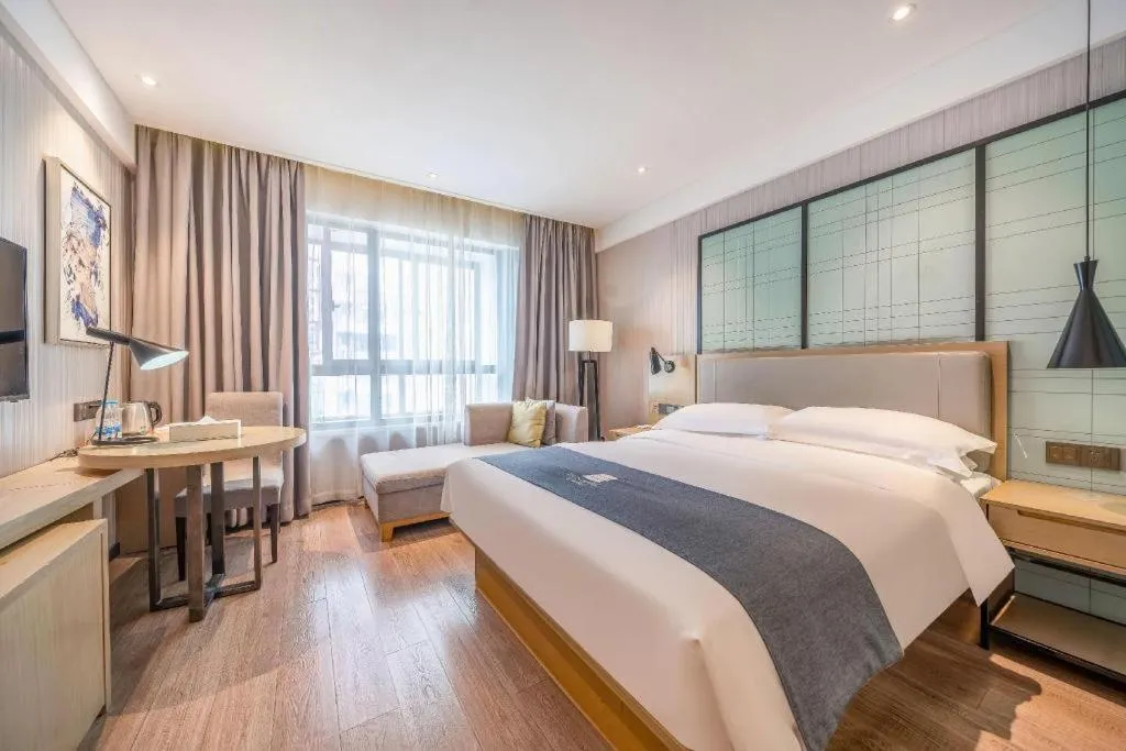 Bed in Echarm Hotel Nanchang Hongcheng Wangfujing
