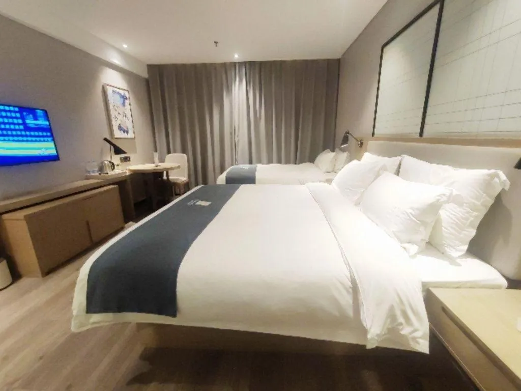 Bed in Echarm Hotel Nanchang Hongcheng Wangfujing