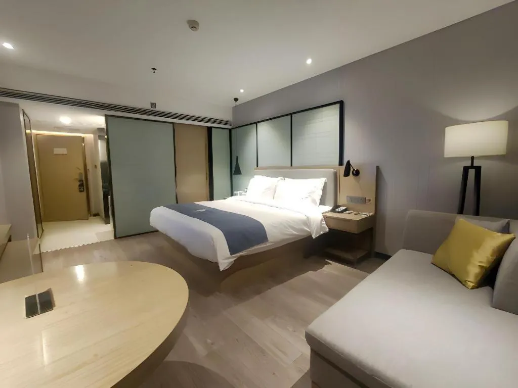 Bed in Echarm Hotel Nanchang Hongcheng Wangfujing