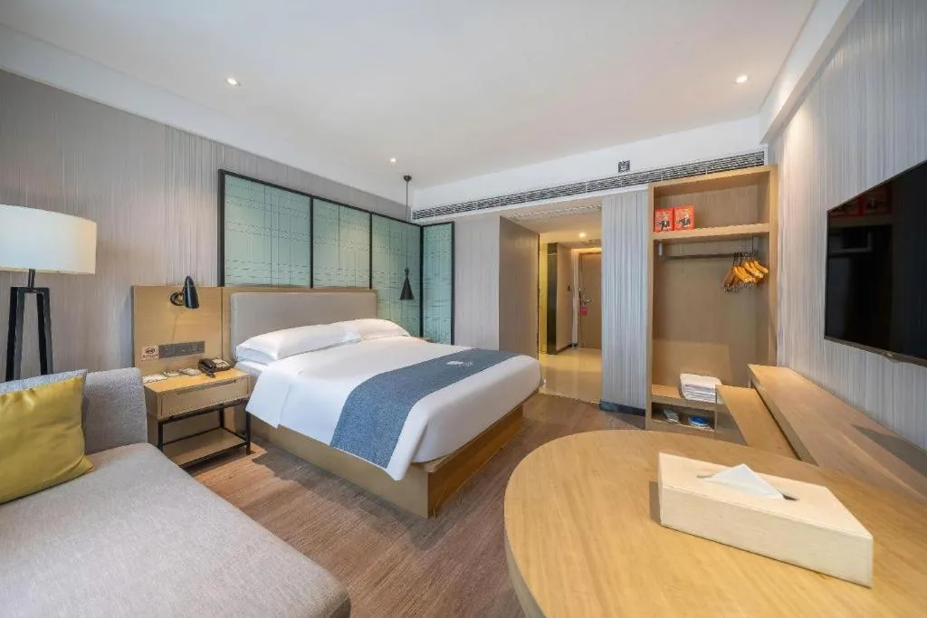 Bed in Echarm Hotel Nanchang Hongcheng Wangfujing