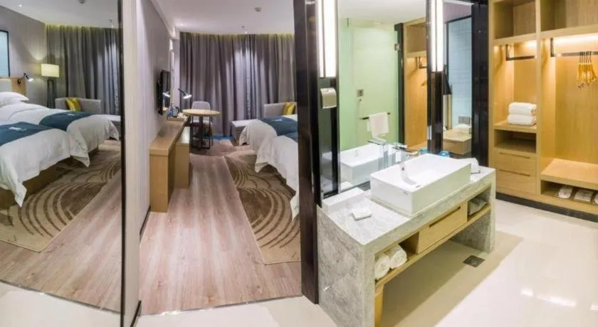 Bed in Echarm Hotel Nanchang Hongcheng Wangfujing