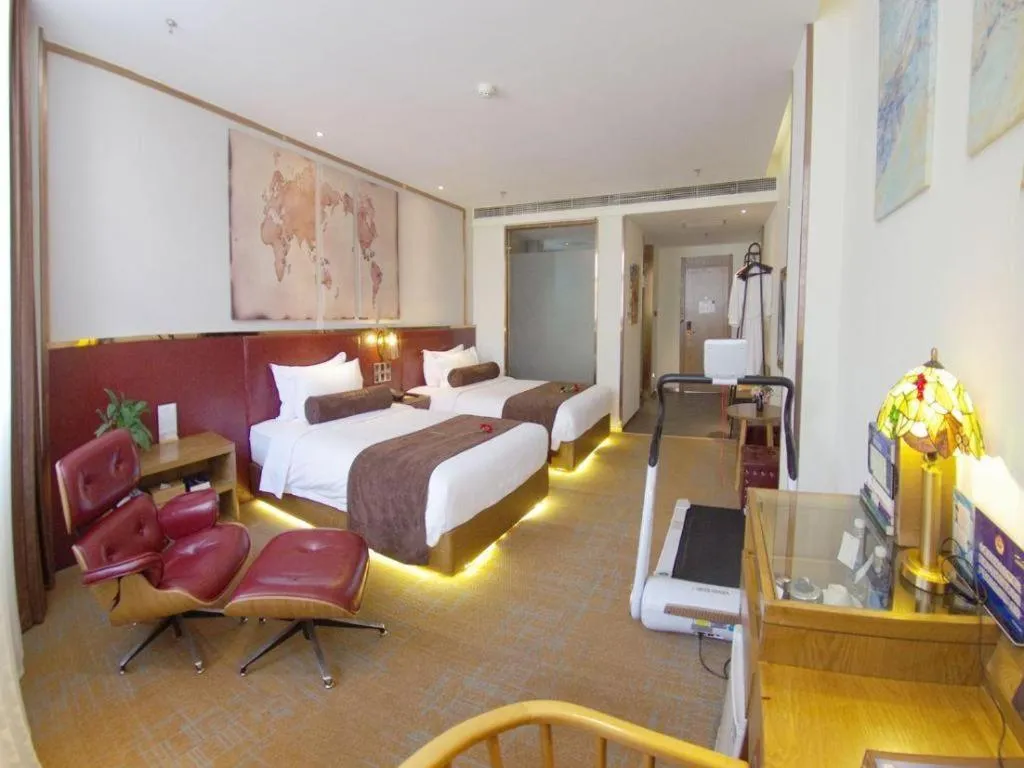 Bed in James Joyce Coffetel Beijing Yizhuang Rongjing East Street Subway Station