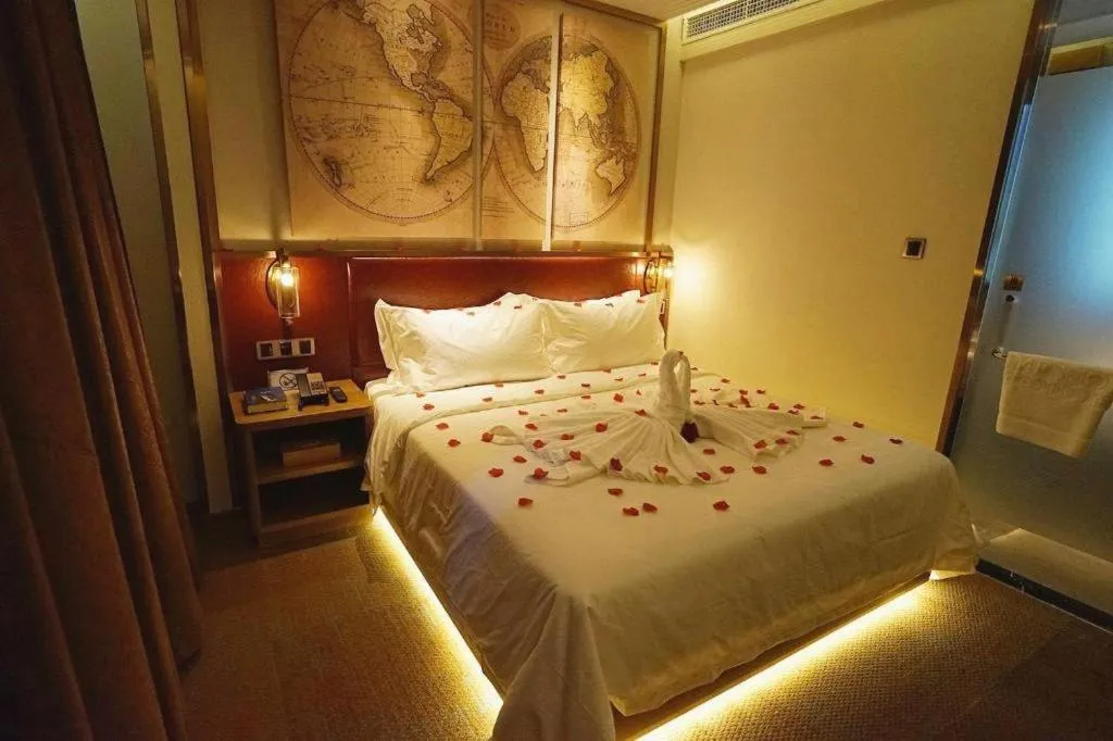 Bed in James Joyce Coffetel Beijing Yizhuang Rongjing East Street Subway Station