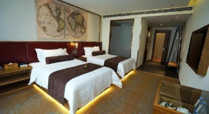 Bed in James Joyce Coffetel Beijing Yizhuang Rongjing East Street Subway Station