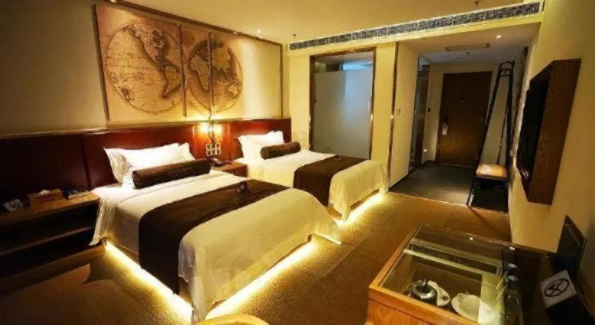 Bed in James Joyce Coffetel Beijing Yizhuang Rongjing East Street Subway Station