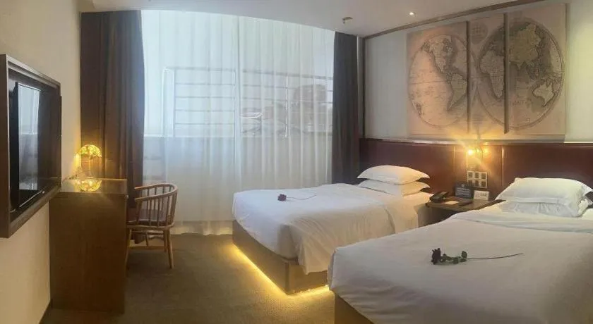 Bed in James Joyce Coffetel Beijing Yizhuang Rongjing East Street Subway Station