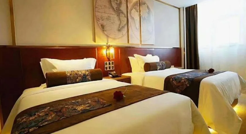 Bed in James Joyce Coffetel Beijing Yizhuang Rongjing East Street Subway Station