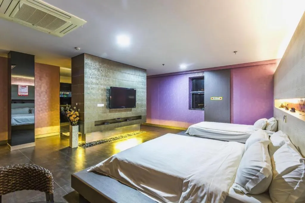 Bed in Qingdao Hengbo Hotel