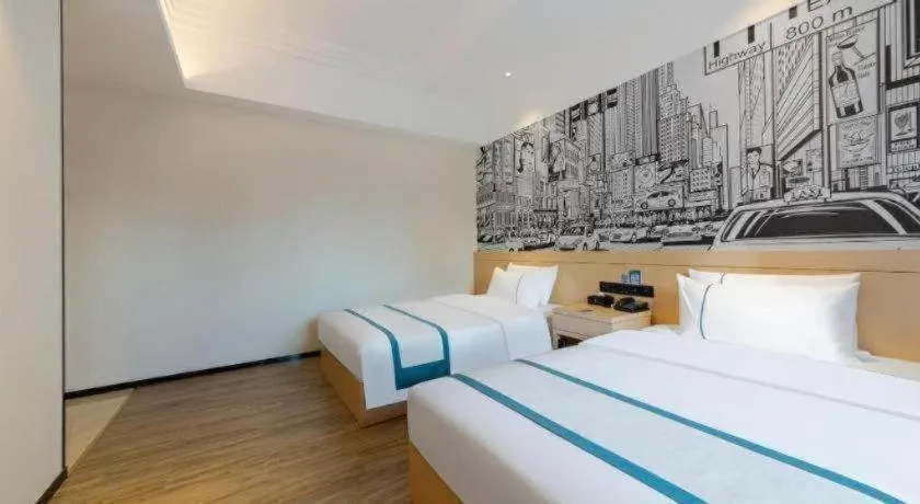 Bed in City Comfort Inn Wuhan Badajia Heping Park Metro Station