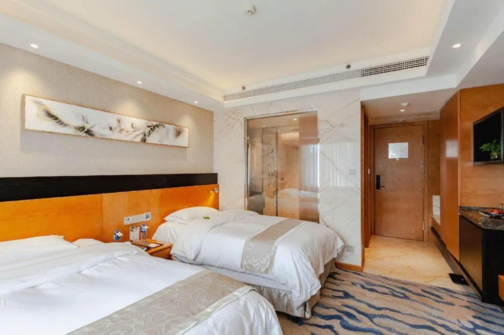 Bed in Yantai Bihai Hotel