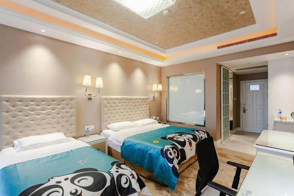 Bed in Yantai Bihai Hotel