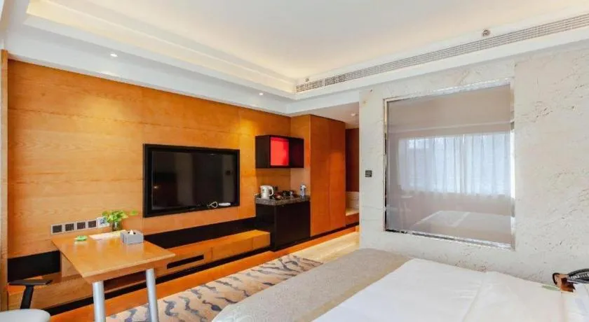 Bed in Yantai Bihai Hotel