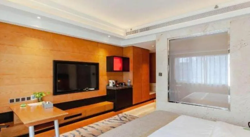 Bed in Yantai Bihai Hotel