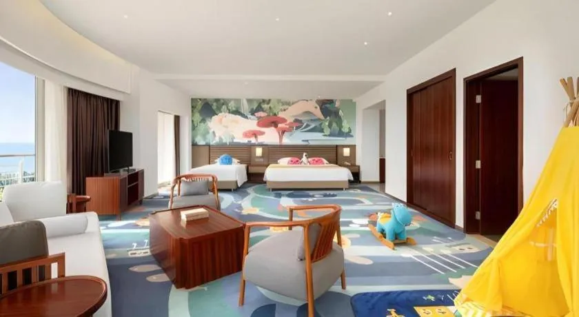 Bed in Grand Soluxe Hotel and Resort Sanya