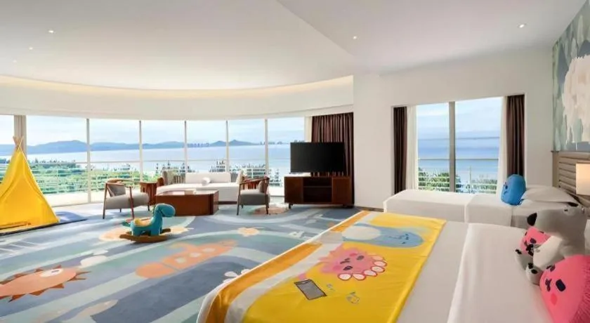 Bed in Grand Soluxe Hotel and Resort Sanya