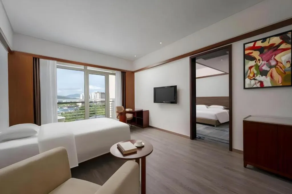 Bed in Grand Soluxe Hotel and Resort Sanya