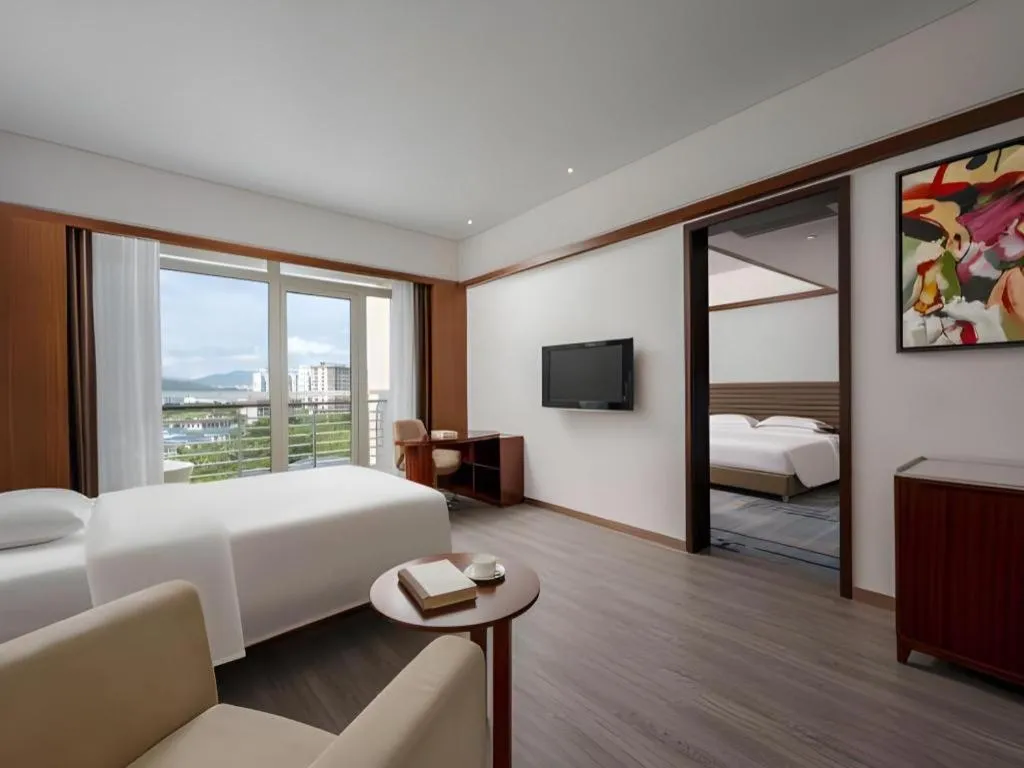 Bed in Grand Soluxe Hotel and Resort Sanya
